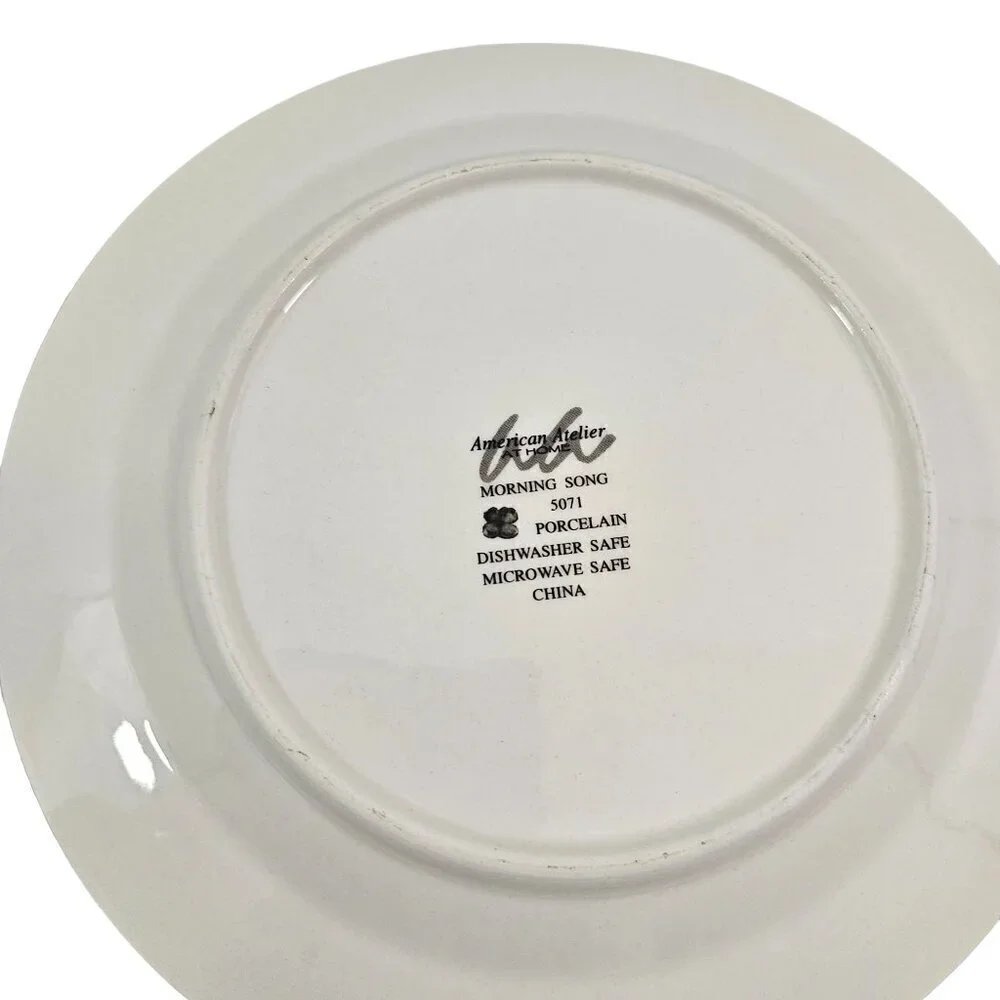 American Atelier At Home Morning Song Bird Salad Luncheon Plates – Set of 3